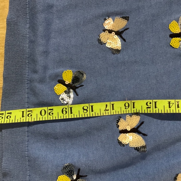 Talbots Blue Butterfly Sweater - Picture 5 of 6
